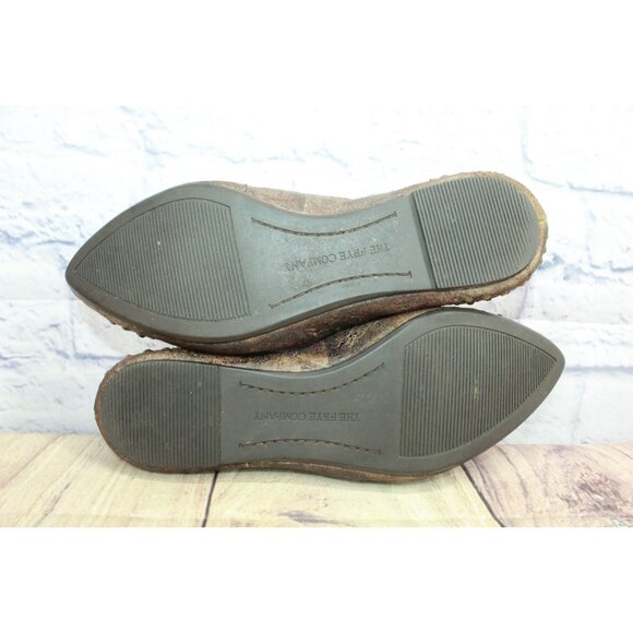 Frye Regina Studded Ballet Flat Brown Size 6 M - Picture 7 of 9